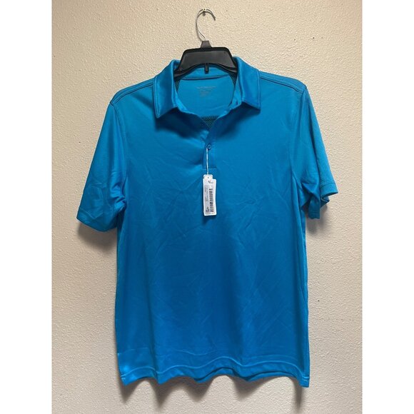 North End Sport Mens Electric Blue Polo Shirt L Moisture Wicking Antimicrobial - Picture 12 of 12